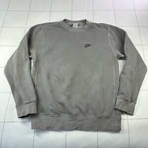 Nike Sweatshirt Men Small Gray Club Revival Crewneck Pullover Gym Comfort Casual